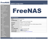 FreeNAS ブラウザ画面